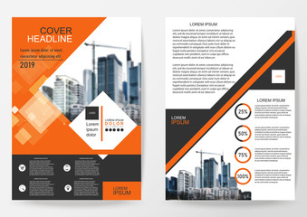 Business Brochure. Flyer Design. Leaflets a4 Template. Cover Book and Magazine. Annual Report Vector illustration V2