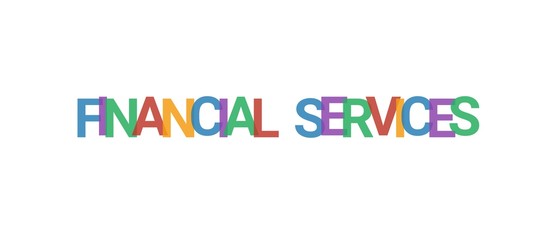 Financial services word concept