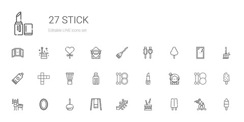 stick icons set