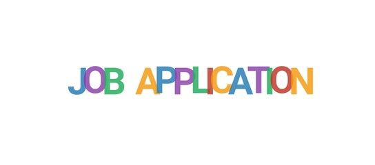 Job application word concept