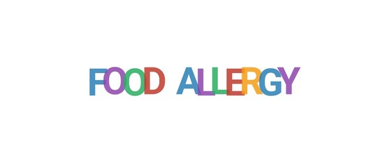 Food allergy word concept