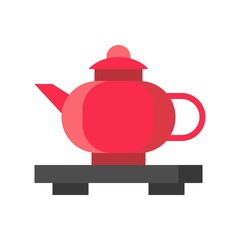 Teapot vector, Chinese New Year related flat icon
