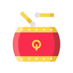 Drum vector, Chinese New Year related flat icon