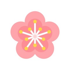 Plum blossom vector, Chinese New Year related flat icon