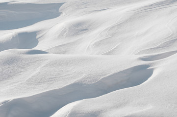 A snow texture background image, snow dunes.