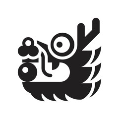 Dragon head vector, Chinese New Year related solid icon