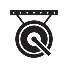 Gong vector, Chinese New Year related solid icon