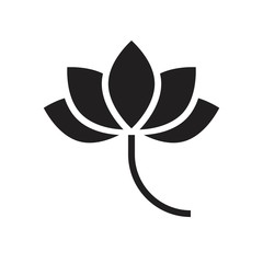 Lotus vector, Chinese New Year related solid icon