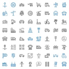 traffic icons set