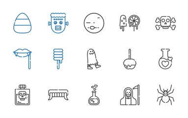 halloween icons set