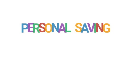 Personal Saving word concept