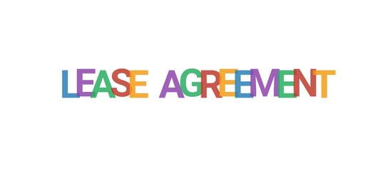 Lease agreement word concept