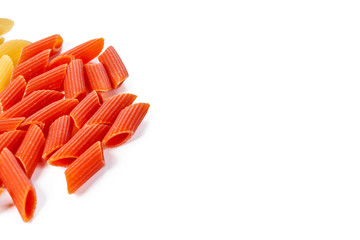 pasta on white background