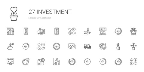 investment icons set