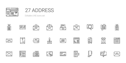 address icons set