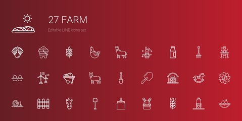 farm icons set