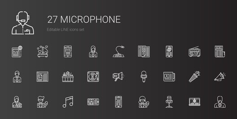 microphone icons set