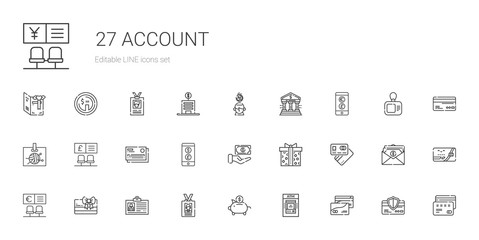 account icons set