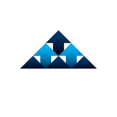 Business innovation logo isolated on  white background. Vector boost up arrow, graphic design element. Company increasing  concept. © Sylverarts