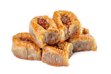 Turkish Ramadan Dessert Baklava isolated on white