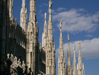 Mailänder Domspitzen zwischen Licht und Schatten, Italien 