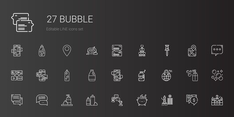 bubble icons set