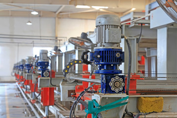 ceramic production machinery and equipment in a factory
