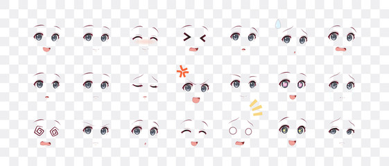 Fototapeta premium Emocje oczy anime (manga) dziewczyny