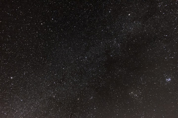 Night starry sky. Many stars.