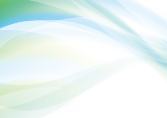 滑らかな曲線　波　アブストラクト　背景　緑