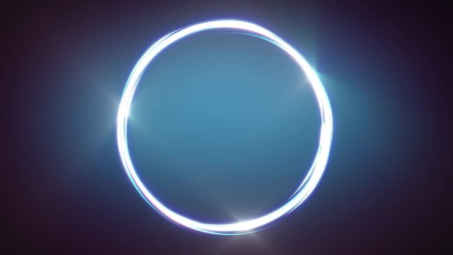 Abstract Circle Stroke Lines Animation/ Animation of an abstract business hitech background with shining light strokes following circular ring motion path