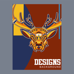 deer wild animal hunt logo - Vector