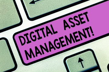 Handwriting text Digital Asset Management. Concept meaning Business processes for analysisaging...