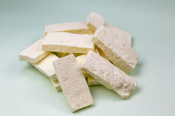Cheese or Paneer closeup view