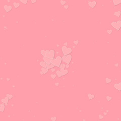 Pink heart love confettis. Valentine's day explosi