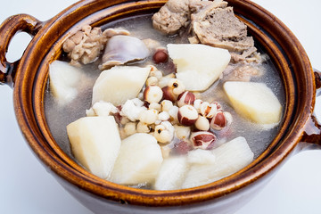 Yam glutinous rice glutinous pork bone soup / spleen health soup