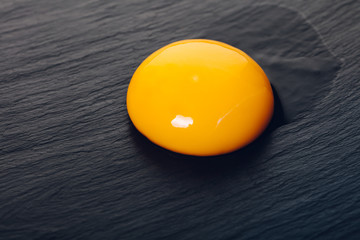 chicken egg yolk closeup