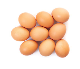 chicken eggs closeup