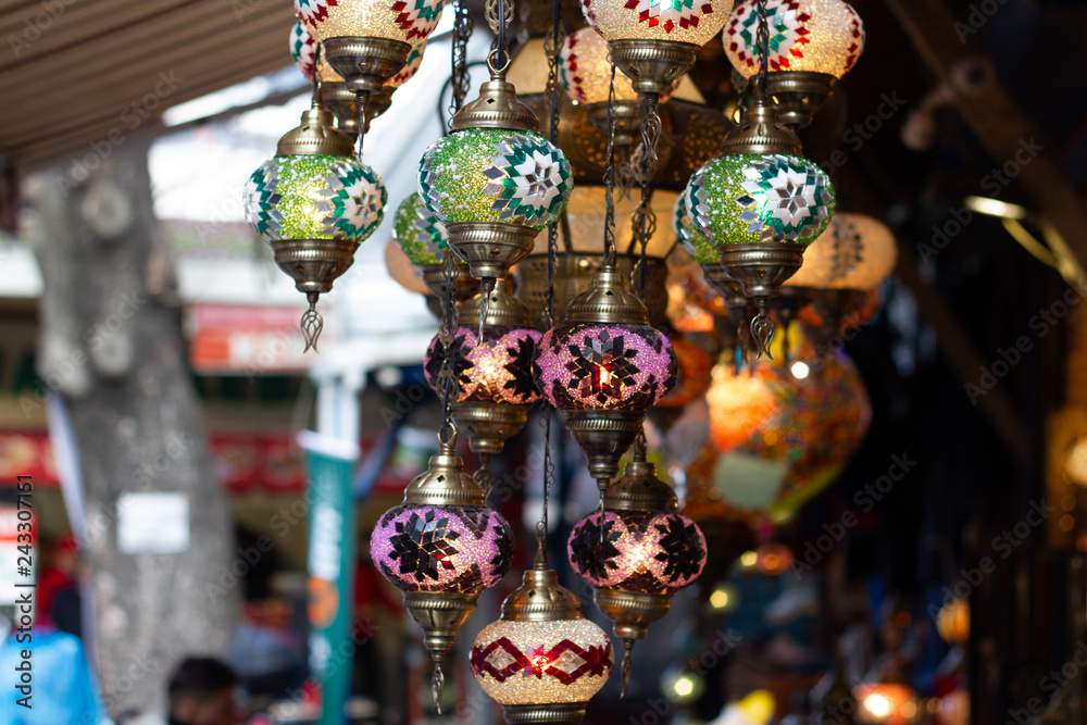 Wall mural Grand Bazaar Istanbul, Traditional souvenirs