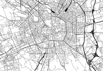Fototapeta na wymiar Area map of Milan, Italy