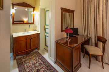 rustic retro bedroom. interior