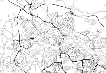 Fototapeta na wymiar Area map of Johor Bahru, Malaysia