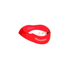 Lips set. Lip design element. Vector illustration