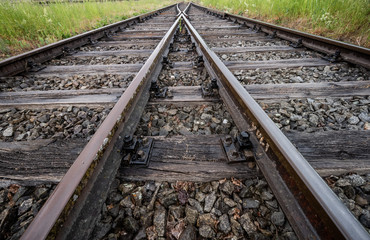 Weiche einer Eisenbahnstrecke