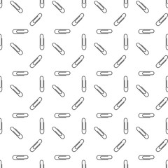 Seamless Paper Clips Pattern Vector Illustration