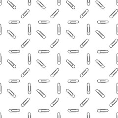 Seamless Paper Clips Pattern Vector Illustration