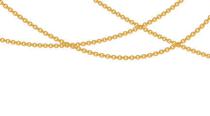 Fototapeta na wymiar Abstract Gold Chain Background Vector Illustration