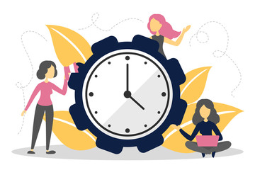 Time management and schedule for business concept