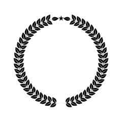 Laurel Wreath for your logo or symbol design. Flat color style. Vector illustration.