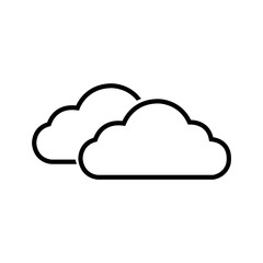 Cloud icon. Line vector icon, logo on white background